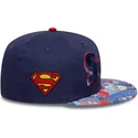 cappellino-piatto-blu-marino-snapback-per-bambino-9fifty-di-superman-dc-comics-di-new-era