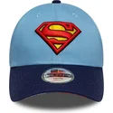 cappellino-curvo-blu-regolabile-per-bambino-9forty-di-superman-dc-comics-di-new-era