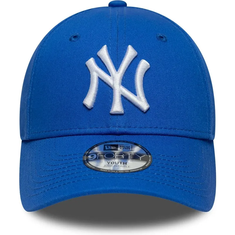 cappellino-curvo-blu-regolabile-per-bambino-9forty-league-essential-dei-new-york-yankees-mlb-di-new-era