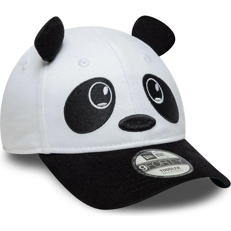 new-era-curved-brim-toddler-9forty-cord-ears-white-and-black-adjustable-cap