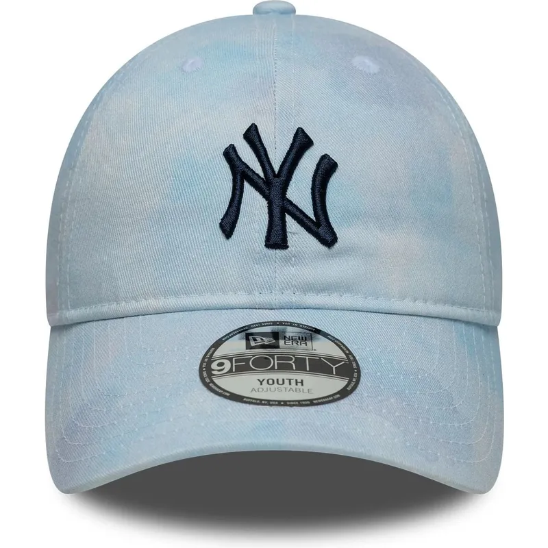 niebieska-zakrzywiona-czapka-regulowana-dla-chlopca-9twenty-tie-dye-new-york-yankees-mlb-new-era