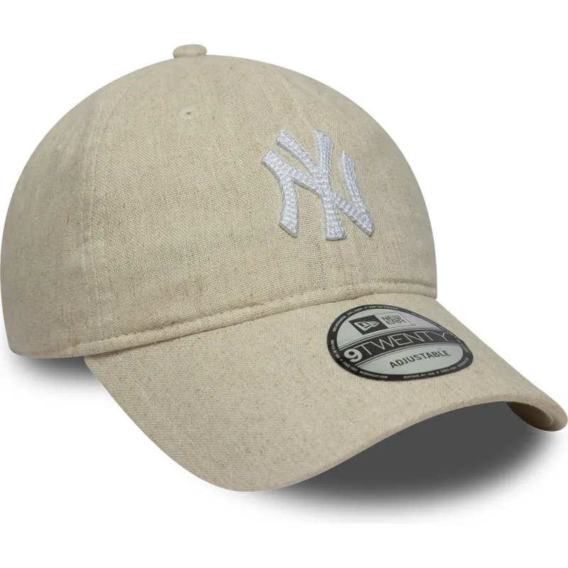 bojd-beige-justerbar-keps-9twenty-linen-new-york-yankees-mlb-fran-new-era