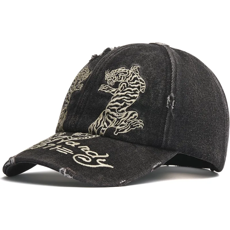 cappellino-curvo-nero-regolabile-desert-tiger-di-ed-hardy