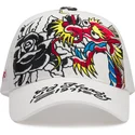 trucker-cap-weiss-1971-dragon-and-roses-von-ed-hardy