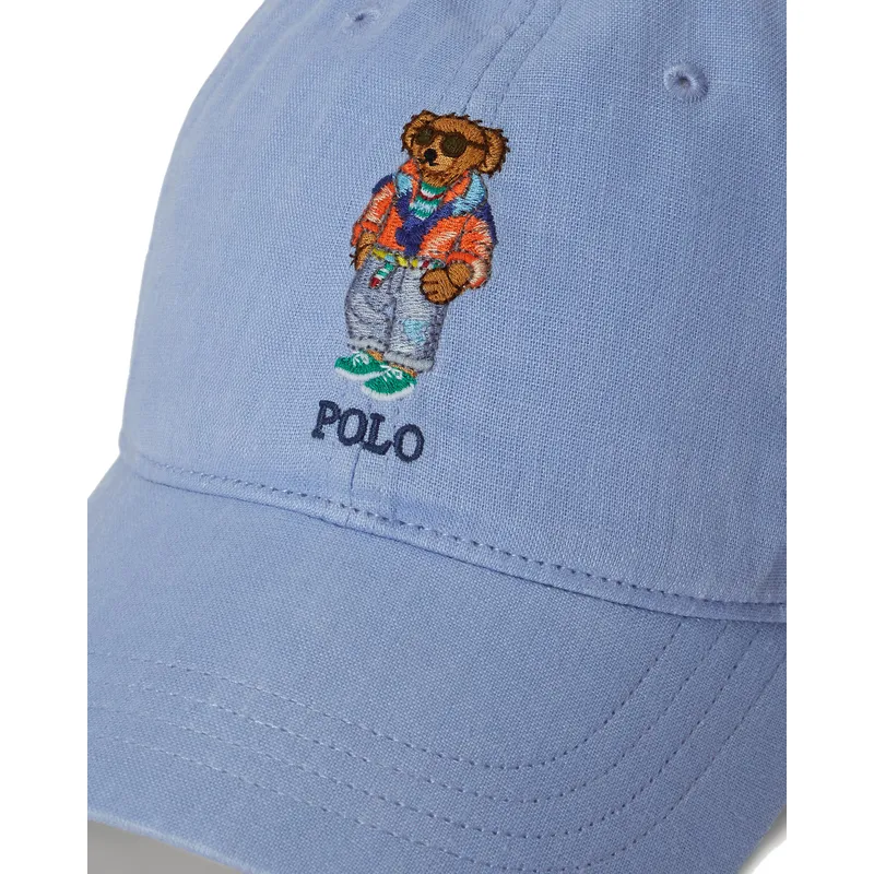 casquette-courbee-bleue-ajustable-classic-sport-twill-polo-bear-polo-ralph-lauren