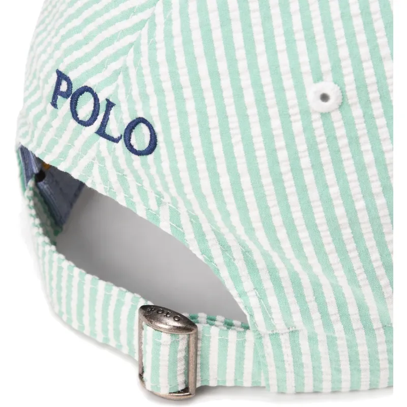 casquette-courbee-verte-ajustable-stretch-seersucker-polo-ralph-lauren