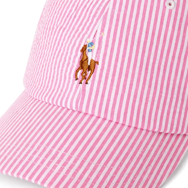 verstellbare-rosa-gebogene-kappe-stretch-seersucker-von-polo-ralph-lauren