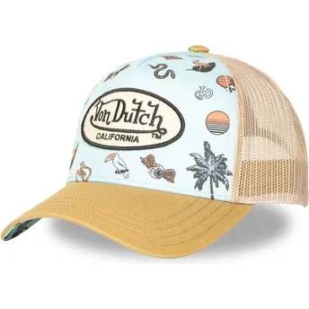 Casquette trucker bleue et marron SUBL15 Von Dutch