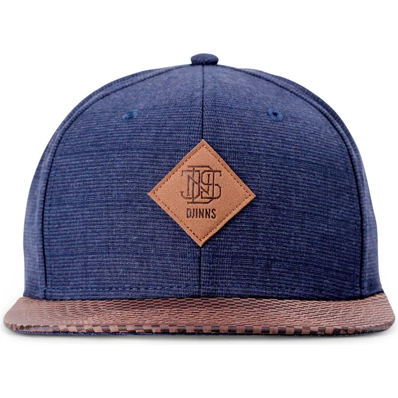 gorra-plana-azul-marino-ajustable-glencheck-de-djinns