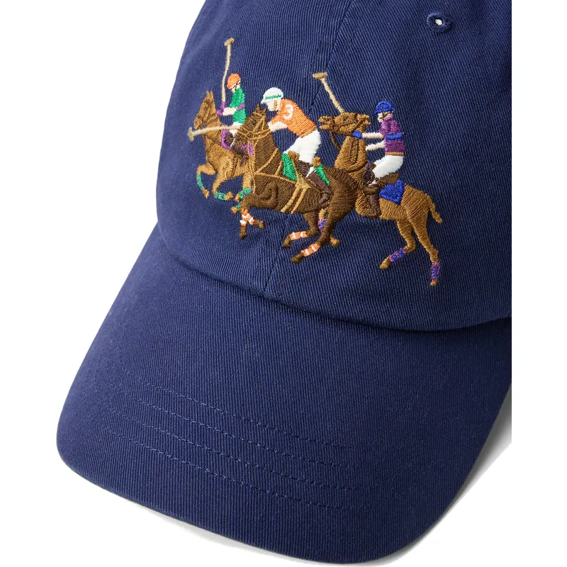gorra-curva-azul-marino-ajustable-twill-triple-pony-de-polo-ralph-lauren