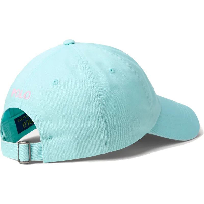 cappellino-curvo-azzurro-chiaro-regolabile-con-logo-rosa-cotton-chino-classic-sport-di-polo-ralph-lauren