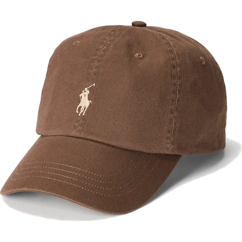 casquette-courbee-marron-fonce-ajustable-cotton-chino-classic-sport-polo-ralph-lauren