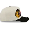 bezowo-czarna-zakrzywiona-czapka-snapback-9fifty-a-frame-classic-chicago-blackhawks-nhl-new-era