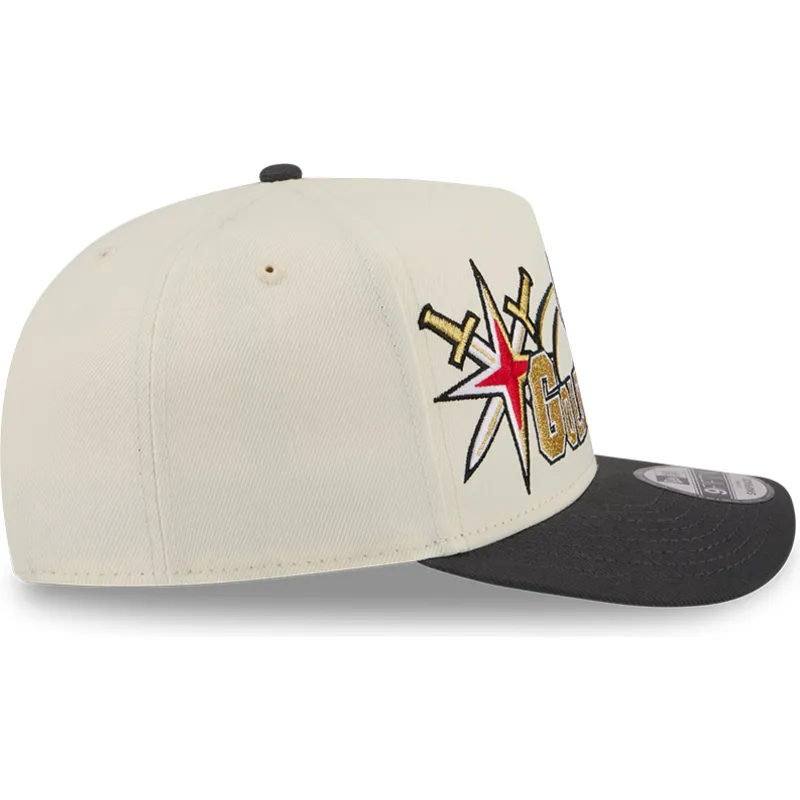 czapka-z-daszkiem-bezowo-czarna-snapback-9fifty-a-frame-classic-vegas-golden-knights-nhl-new-era