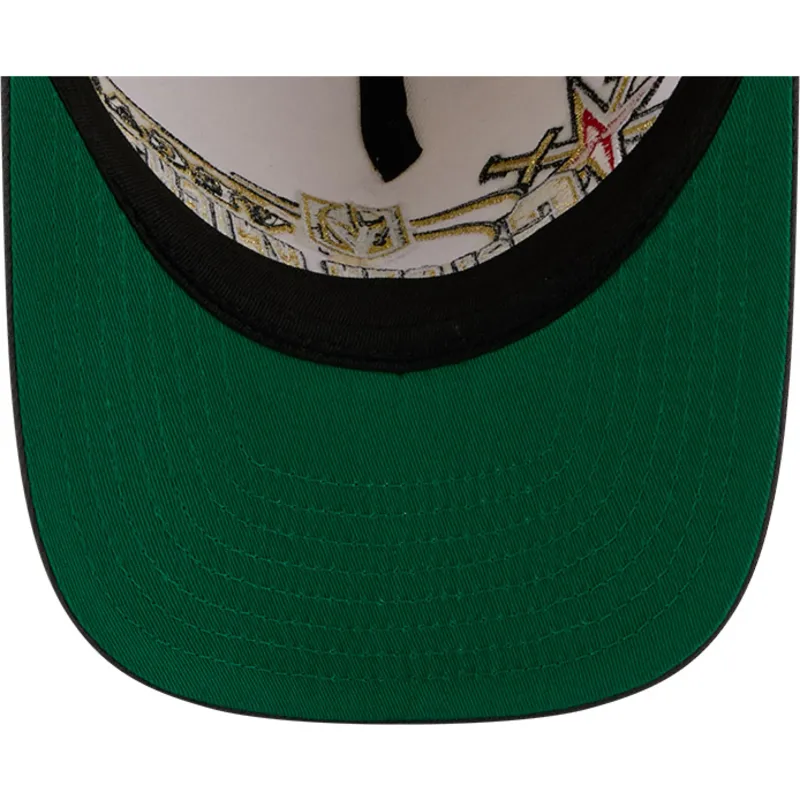 gorra-curva-beige-y-negra-snapback-9fifty-a-frame-classic-de-vegas-golden-knights-nhl-de-new-era