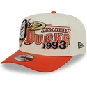 casquette-courbee-beige-et-orange-snapback-9fifty-a-frame-classic-anaheim-ducks-nhl-new-era