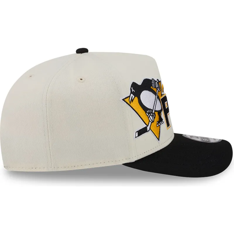 gorra-curva-beige-snapback-9fifty-a-frame-classic-de-pittsburgh-penguins-nhl-de-new-era