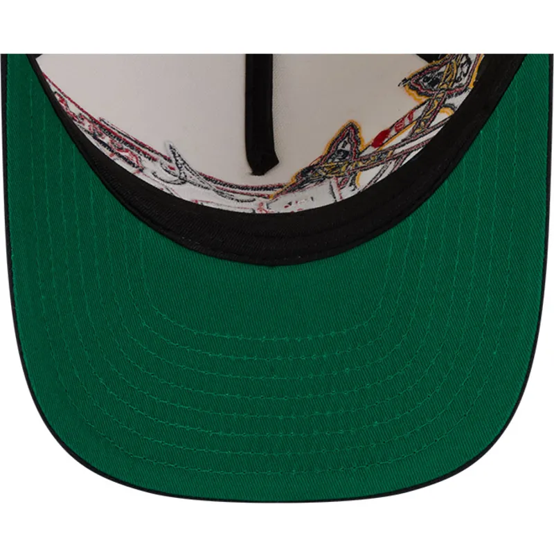 casquette-courbee-beige-et-noire-snapback-9fifty-a-frame-classic-atlanta-braves-mlb-new-era