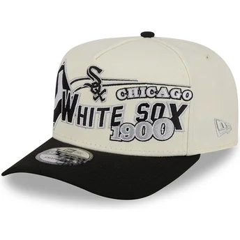 Czapka z daszkiem beżowo-czarna snapback 9FIFTY A Frame Classic Chicago White Sox MLB New Era