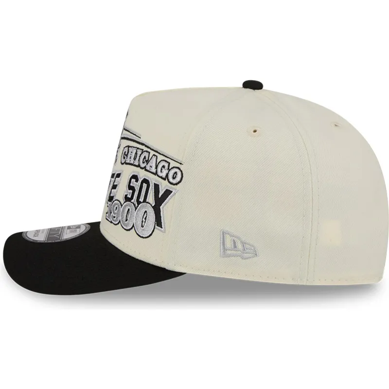 gorra-curva-beige-y-negra-snapback-9fifty-a-frame-classic-de-chicago-white-sox-mlb-de-new-era