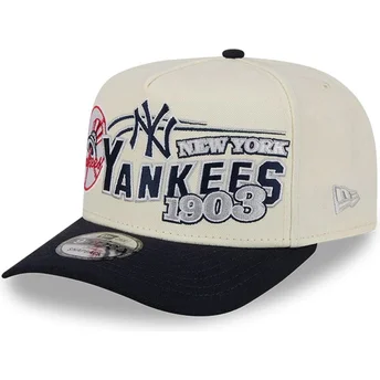 Gorra curva beige y azul marino snapback 9FIFTY A Frame Classic de New York Yankees MLB de New Era