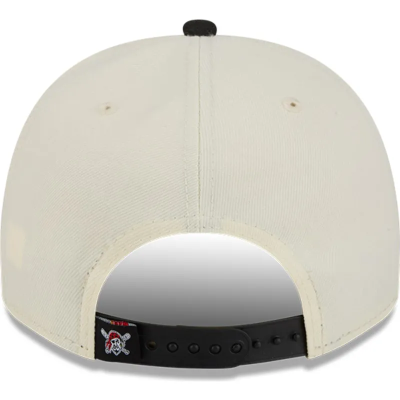 beige-och-svart-kurvad-keps-snapback-9fifty-a-frame-classic-pittsburgh-pirates-mlb-fran-new-era