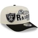 beige-och-svart-kurvad-keps-snapback-9fifty-a-frame-classic-las-vegas-raiders-nfl-fran-new-era