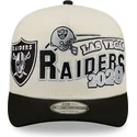 casquette-courbee-beige-et-noire-snapback-9fifty-a-frame-classic-las-vegas-raiders-nfl-new-era