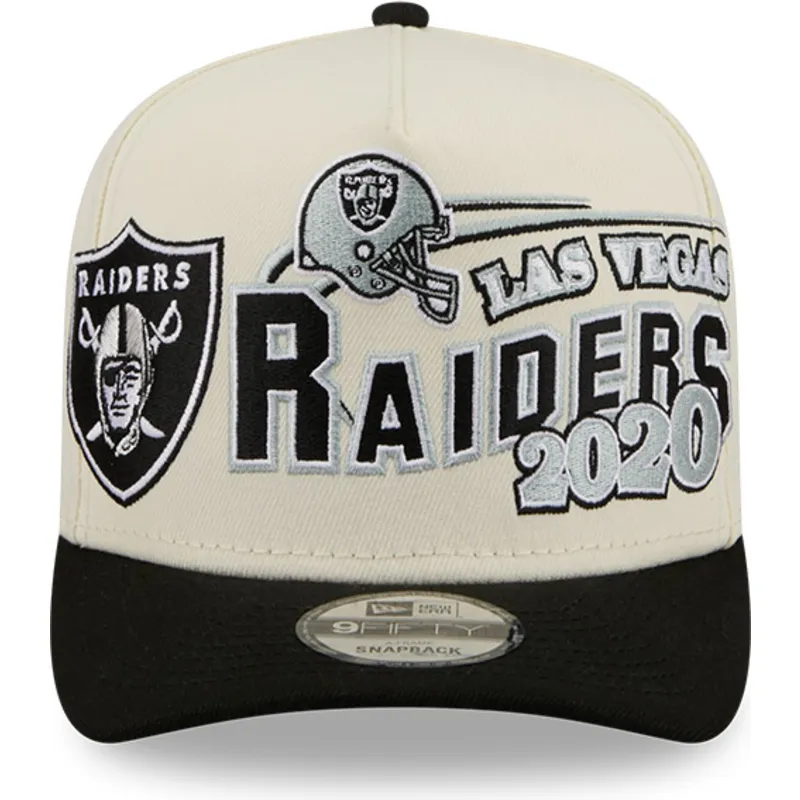 new-era-curved-brim-9fifty-a-frame-classic-las-vegas-raiders-nfl-beige-and-black-snapback-cap