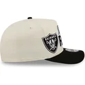 beige-och-svart-kurvad-keps-snapback-9fifty-a-frame-classic-las-vegas-raiders-nfl-fran-new-era