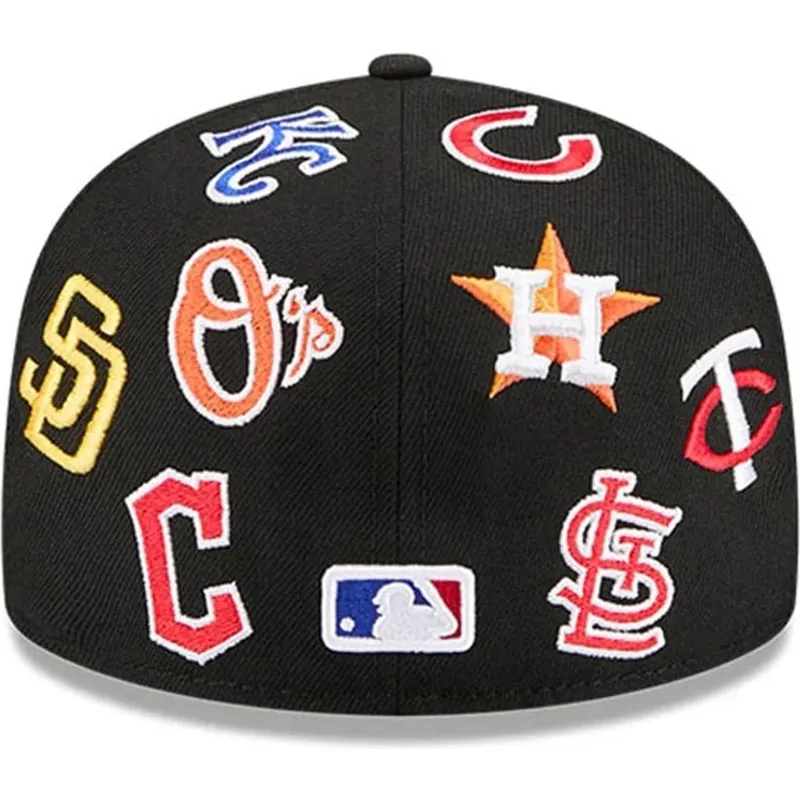 casquette-plate-noire-ajustee-59fifty-all-over-mlb-new-era