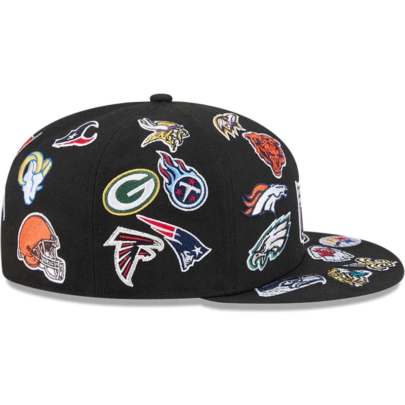 casquette-plate-noire-ajustee-59fifty-all-over-nfl-new-era