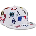 weisse-enganliegende-59fifty-all-over-flatcap-von-mlb-von-new-era