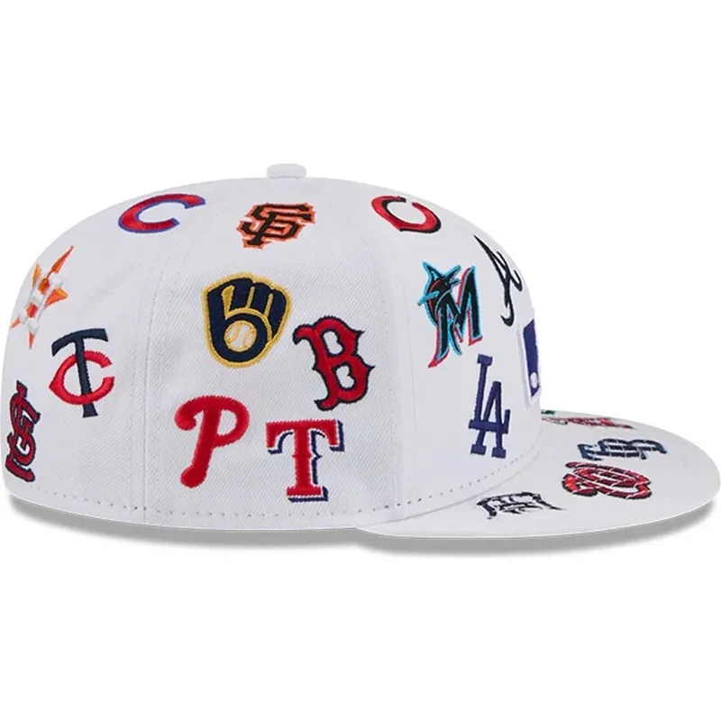 cappello-piatto-bianco-regolabile-59fifty-all-over-di-mlb-di-new-era