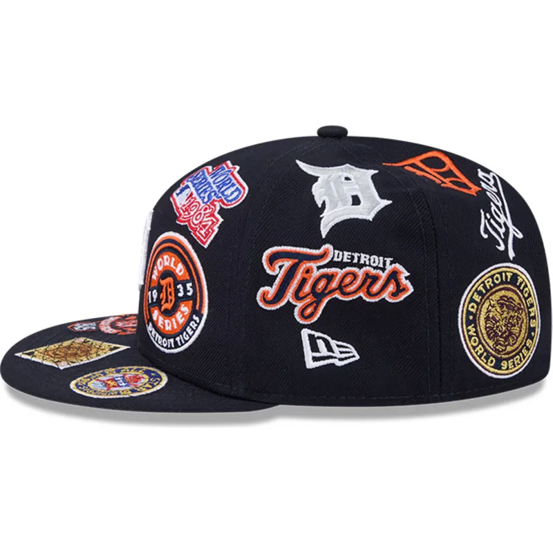 cappello-piatto-blu-marino-chiuso-59fifty-all-over-dei-detroit-tigers-mlb-di-new-era