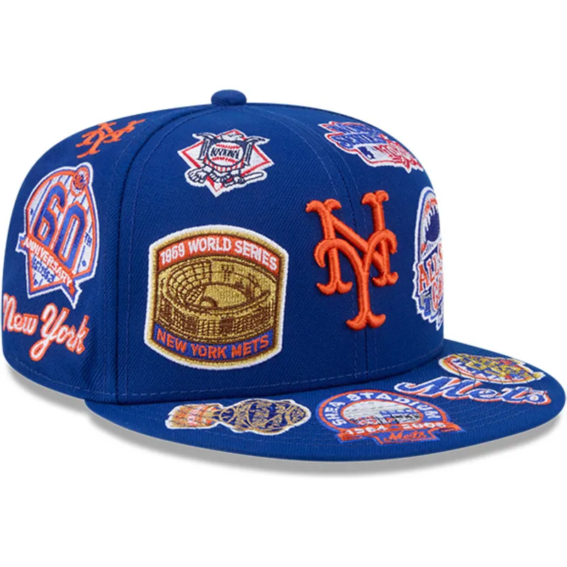 casquette-plate-bleue-ajustee-59fifty-all-over-new-york-mets-mlb-new-era