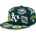 gorra-plana-verde-ajustada-59fifty-all-over-de-oakland-athletics-mlb-de-new-era
