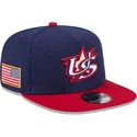 casquette-plate-bleue-marine-et-rouge-snapback-9fifty-a-frame-usa-2026-world-baseball-classic-new-era