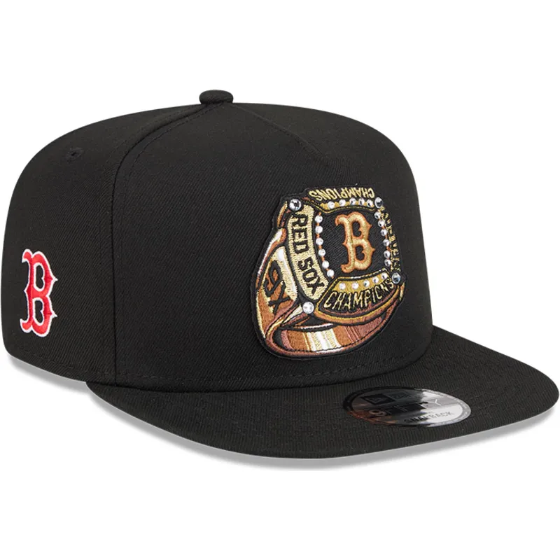 casquette-plate-noire-snapback-9fifty-a-frame-ring-boston-red-sox-mlb-new-era