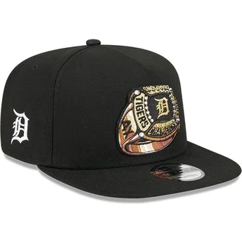 New Era Flat Brim 9FIFTY A Frame Ring Detroit Tigers MLB Black Snapback Cap