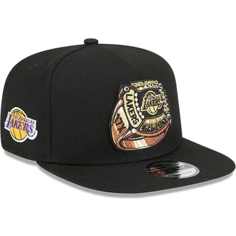 Casquette plate noire snapback 9FIFTY A Frame Ring Los Angeles Lakers NBA New Era