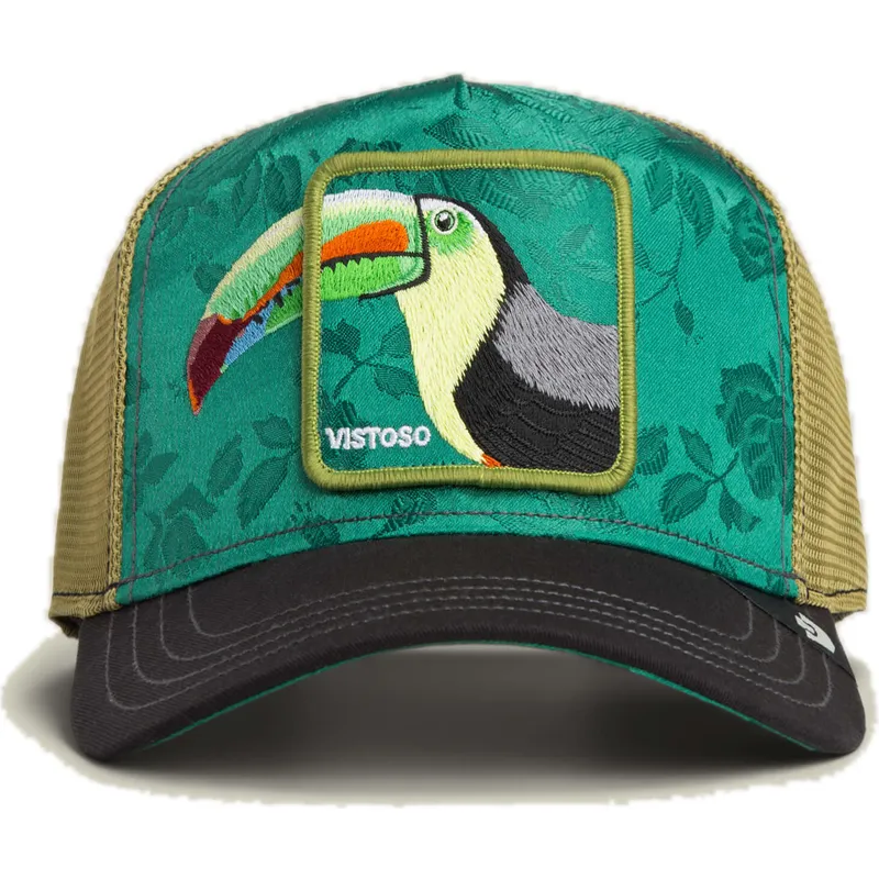 cappellino-trucker-verde-tucano-vistoso-belize-toucan-the-farm-di-goorin-bros