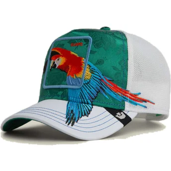 Casquette trucker verte perroquet Guapo Honduras Macaw...