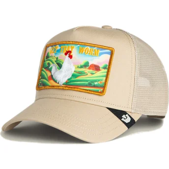 Trucker-Cap beige Hahn Get That Worm Greener Grass The Farm von Goorin Bros.