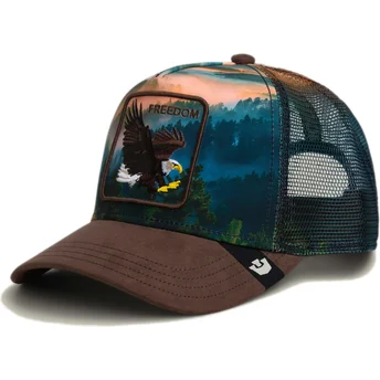 Cappellino trucker multicolore aquila Freedom Eagle In The Element The Farm di Goorin Bros.
