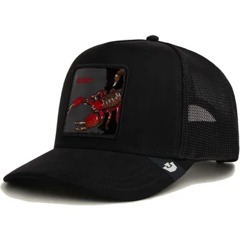 Gorra trucker negra escorpión Deadly Black Out Scorpion Metallic The Farm de Goorin Bros.