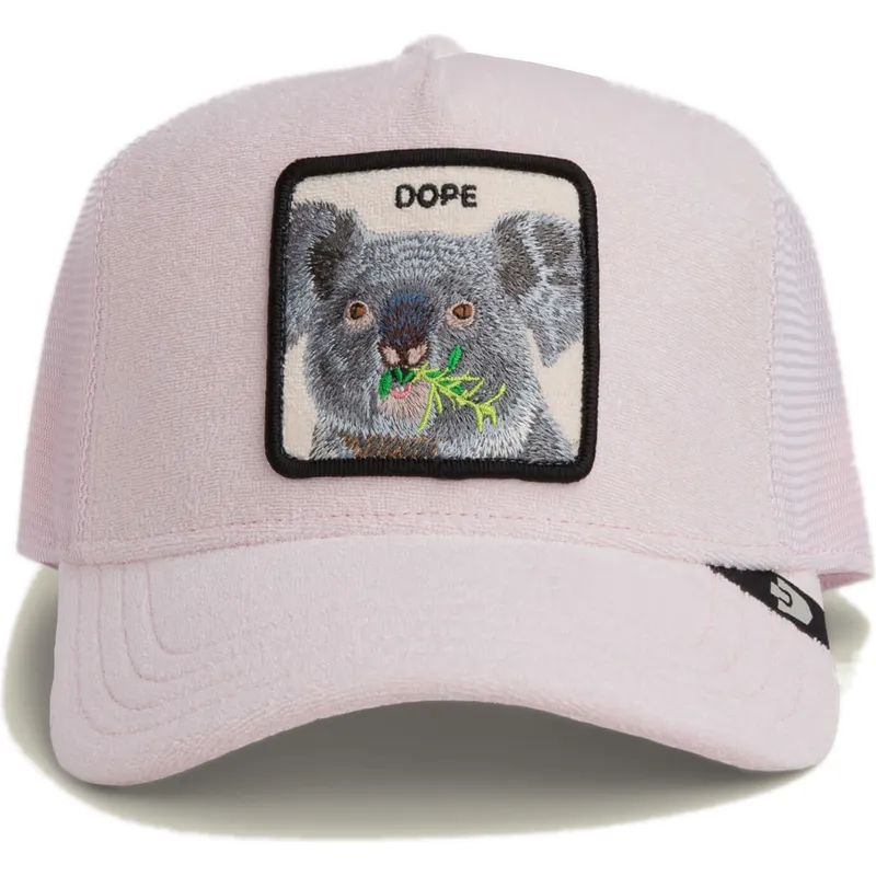 casquette-trucker-rose-koala-dope-terry-cloth-the-farm-goorin-bros