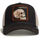 czapka-trucker-czarna-czaszka-cancelled-denim-skull-the-farm-od-goorin-bros