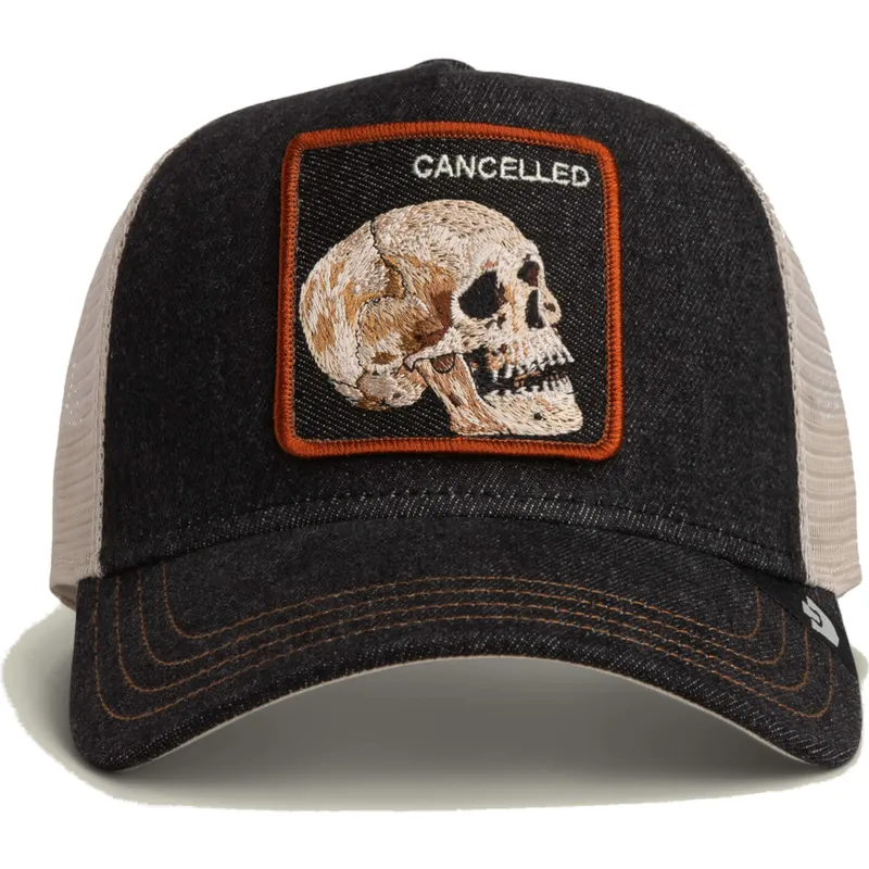 trucker-cap-schwarz-totenkopf-cancelled-denim-skull-the-farm-von-goorin-bros