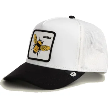 Trucker-Cap weiß und schwarz Biene Queen Microsuede Bee The Farm von Goorin Bros.